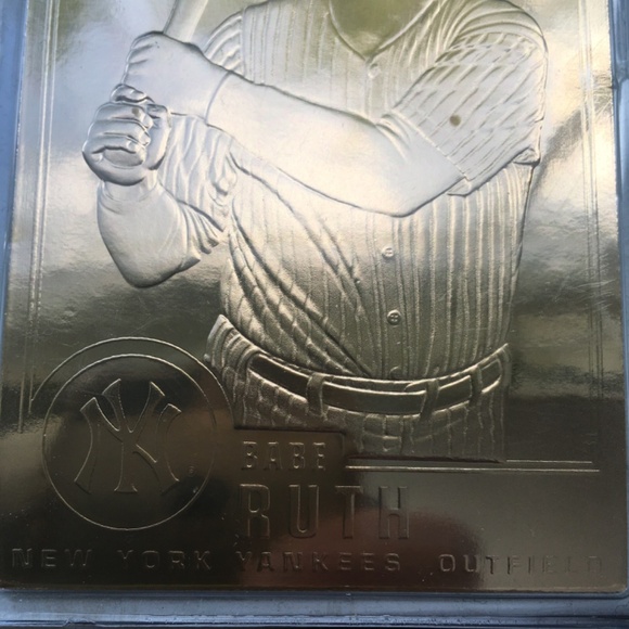Gold Foil Babe Ruth Baseball Card (in case!) - Picture 3 of 7